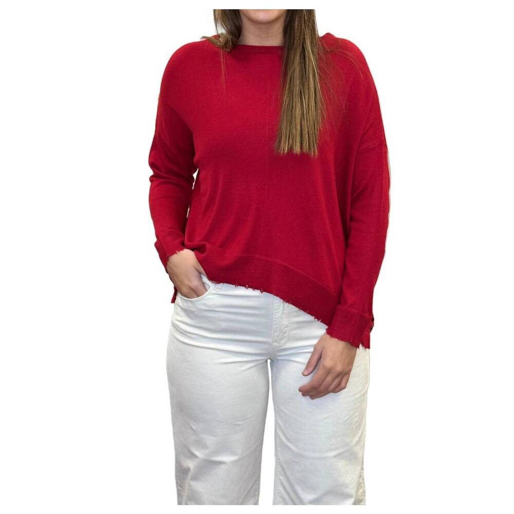 NEW KERISMA lawson lightweight sweater in scarlet